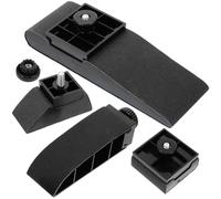 IMIKEYA 4pcs Sanding Block Set for Woodworking and Drywall, Handheld Multi-Angle Sandpaper Holder with Polishing Clamp, Black Manual Sanding Tool for Flat and Corner Surfaces