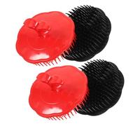 IMIKEYA 4pcs Scalp Massage Brush Round Soft Scalp Brush Plastic Hair Scrubber Enhances Shampoo Effectiveness Hair Detangling for Home and Office Use