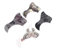 IMIKEYA 4pcs Self-adhesive Guitar Pick Guard for Electric and Acoustic Guitar Abs Material Scratch Plate Protector with Fancy and Elegant Design