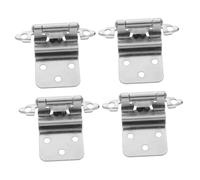 IMIKEYA 4pcs Self-Closing Concealed Cabinet Hinges 1.5mm Brushed Nickel Flush Mount for Kitchen and Wardrobe Furniture Cupboard Hardware