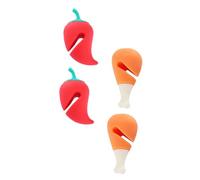 IMIKEYA 4pcs Silicone Pan Lid Lifters with Creative Cartoon Shapes, Spill-Proof Overflow Stopper and Steam Releaser for Kitchen Cooking, Comfortable Hand Feeling and Chic Design