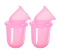 IMIKEYA 4pcs Silicone Vacuum Suction Cupping Set for Body Massage, Anti Cellulite Therapy Cups with Press Vacuum Function, Portable Pink Massage Cups for Relaxation and Moisture Absorption