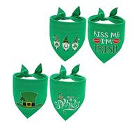 IMIKEYA 4Pcs St Patrick's Day Dog Scarf Triangle Bibs for Pets Costume Accessories for Dogs and Cats for Celebrating Patrick's Day