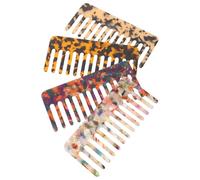 IMIKEYA 4pcs Static Wide Tooth Hair Comb for Women Static Detangling Combs Leopard Print and Floral Design Standard for Thick Curly Long Hair for Home Use