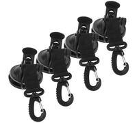 IMIKEYA 4pcs Strong Suction Cup Hooks with Rubber and Canvas Material, Good Adhesion and Not Easy to Fall, Car Window Hooks for Outdoor Camping and Travel Tent Accessories