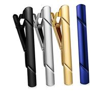 IMIKEYA 4pcs Tie Clips for Men Classic Necktie Accessories Elegant Box Set for Business Weddings and Formal Events Secure Grip Design Stylish Finish Diverse Colors