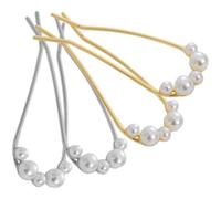 IMIKEYA 4pcs U Shaped French Hair Pins for Thick Hair Vintage Alloy with Smooth Surface for Daily Life and Wedding Dinner