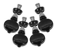 IMIKEYA 4pcs Ukulele Tuning Pegs Set with Black Chromium Finish, Friction Key Tuners with Plastic Buttons, Replacement String Machine Heads for Ukulele Players