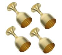 IMIKEYA 4pcs Vintage Copper Chalice Cups Small Retro Goblets for Communion Party Wine Holder Metal Drinking Cups for Religious Ceremonies and Home Decor Easy to Clean Decorative