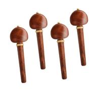 IMIKEYA 4Pcs Wooden Cello Tuning Pegs Set Yellow Birch Knobs Replacement Cello Parts for Accurate Tuning Compatible and Violins