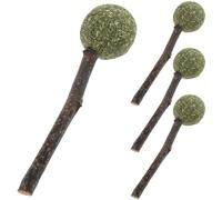 IMIKEYA 4pcs Wooden Teething for Small Pets Including House Rabbits and Squirrels, Natural Chewing Playthings to Sharpen and Clean Teeth, Reduce Loneliness and Provide Fun Activity