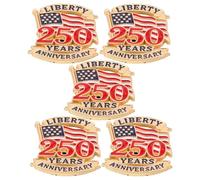 IMIKEYA 5 Pcs American Flag Pins: Independence Day Lapel Pins - America 250th Birthday Brooches - Memorial Day Veterans Accessories