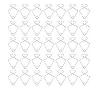 IMIKEYA 50pcs Ceiling Hook Clips Steel Ceiling Hooks Drop Hanger 1.18x0.86x0.04 Inch Anti-Rust Practical Silver for School and Conference Rooms