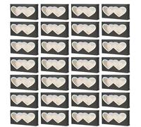 IMIKEYA 50pcs Heart-shaped Lash Packaging Box Made of Paper for False Eyelashes Black Empty Eyelash Organizer That Prevents from Being Crushed and Keeps Them Tidy for Daily Life