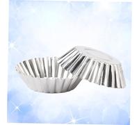 IMIKEYA 50pcs Nonstick Tinplate Egg Tart Molds Baking Cups for Muffins Cupcakes Pies with Quick Heat Conductivity and Easy Release Suitable for Cheesecakes Custards and Cookies