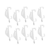 IMIKEYA 50pcs Plastic Curtain Hooks Decorative Curtain Brackets for Poles Easy Install Gliding Suitable for Work
