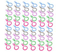 IMIKEYA 50pcs Thickened Large Lobster Claw Clasps Keychain Accessories for DIY Doll Bag Jewelry Making Durable Smooth Plastic Clips for Key Rings and Pendants
