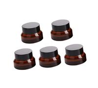 IMIKEYA 5Pcs Brown Glass Cream Bottles Empty Refillable Travel Containers for Eye Cream Lotions Moisturizers Lightweight Portable for Travel and Home Use