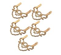 IMIKEYA 5pcs Chinese Style Brass Picture Frame Hangers Retro Antique Copper Hooks for Wall Mounting Polished Frame Hooks for Artworks Plaques Mirrors Easy Installation Home Accessories