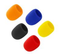 IMIKEYA 5pcs Colorful Microphone Sponge Covers Windshield Set, Non-disposable Mic Protectors with Soft Foam Material, Suitable for Handheld Stage and Vocal Use