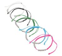 IMIKEYA 5pcs Golf Score Keeper Beads Bracelet with 10 Beads Lightweight Cord and Fade Resistant Material for Men and Elderly Golfers on Golf Course Practice Sessions