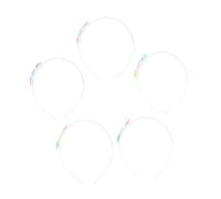 IMIKEYA 5pcs Heart Shaped Headband for Boys and Girls Decorative Valentines Headband Sparkly Thin Hairband