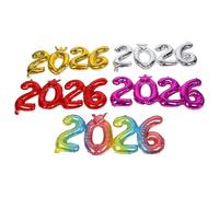 IMIKEYA 5pcs Jumbo Number Balloons Aluminum Foil Numeric Balloons for Year S Eve Party Decorations Countdown Photo Booth Props Shimmering Gold Silver Red Colors for Indoor and Outdoor