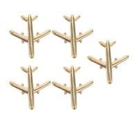 IMIKEYA 5pcs Metal Airplane Brooch Pins Lightweight Sturdy Collar Badge for Women Travel Flight Attendant Pilot Accessories Shirt Lapel Bag Decorations