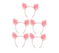 IMIKEYA 5pcs Pig Ear Headband Cute Animal Ear Hair Hoops Cartoon Headbands for Adults Halloween Birthday Cosplay Party Costume Accessories