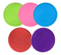IMIKEYA 5pcs Silicone Dog Flying Disc for Puppy Training and Outdoor Play Lightweight Chewing Preserving Furniture Suitable for Wooded Areas