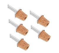IMIKEYA 5Pcs Stainless Steel Olive Oil Bottle Pourer with Angled Spout Design Leakproof Cork Spouts for Wine Vinegar Syrup Versatile Fit for Glass Ceramic Bottles