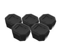 IMIKEYA 5pcs Tennis Racket End Covers Black Plastic Butt Caps for Enhanced Stability and Control, Easy to Install Protective Accessories for Tennis Racket Handles