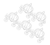 IMIKEYA 5Pcs White Metal Carriage Shape Candy Boxes Wedding Party Treats Holder Candy Case Boxes for Guests