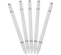 IMIKEYA 5PCS White Plastic Magnetic Stylus Pens for Touch Screens High Precision Tablet and Phone Stylus Compatible with Major Tablet and Smartphone Brands Magnetic for Business and
