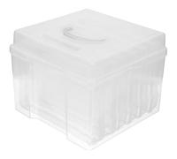 IMIKEYA 5X7 Inch Photo Storage Box with Handle, Multi-Functional Plastic Organizer for Photos, Greeting Cards, Seeds, and Small Parts Storage, Portable Carrying Case for Home and Travel