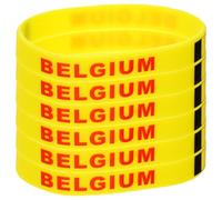 IMIKEYA 6 Pcs Silicone Country Wristband Bracelets Comfortable for Wearing Yellow Wristbands for Soccer Party Decor and International Matches