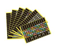 IMIKEYA 6 Sheets Guitar Stickers for Fretboard Note Mapping Self Adhesive Decals for Acoustic Electric Folk Guitars Easy Application for Beginners Unique present Choice