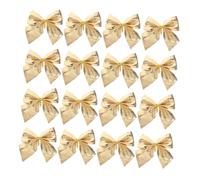 IMIKEYA 60 Pcs Mini Bow Ornaments for Crafts Small Gold Ribbon Bows for Christmas Tree Decor Wreaths Garlands Gift Wrapping Elegant DIY Holiday Decorations with Charming Finish
