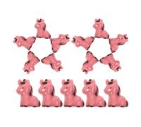 IMIKEYA 60pcs Cute Zodiac Cartoon Resin Nail Charms for Nail Art Decoration with Layered Effect and DIY Convenience Pink Animal Jewelry for Manicure and Party Accessories