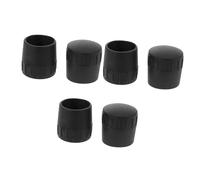 IMIKEYA 6pcs Black Plastic Microphone Stand Rubber Feet Caps for 25mm Tube Diameter Mic Stands, Easy Installation and Stable Support, for Broadcasting Studios and Stage Performances