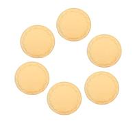 IMIKEYA 6pcs Blank Metal for Engraving DIY Crafts Plated Mirror Finish Challenge Blanks with Decorative Edge Thickness for Keepsakes