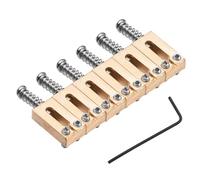 IMIKEYA 6pcs Electric Guitar Bridge Tremolo Bridge Saddles Double Locking System Locked Saddle for Guitar Replacement Part Musical Instrument Part