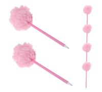 IMIKEYA 6pcs Furry Pen Plush Pom Pom Ballpoint Pen Pink Plastic Plush Comfortable Grip Smooth Writing Decorative Stationery Back to School Decor for Students
