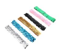 IMIKEYA 6pcs Glittery Sequin Headbands for Elastic Stretch Sparkly Hairbands for Dance Competitions Parties Lightweight Shiny Accessories Gold Silver Black Blue Pink Green