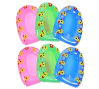IMIKEYA 6pcs Inflatable Canoe Bath for Mini Duck Floaties for Pool Parties Bathtub Fun and Adorable Photography Props Pool Green Blue Pink
