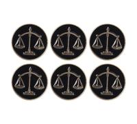 IMIKEYA 6pcs Metal Lapel Pins with Vintage Justice Scale Design, Comfortable and Secure Wear for Law Students and Lawyers, Suitable for Lapel and Coat on Occasions