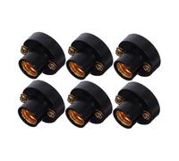 IMIKEYA 6pcs Miniature Bulb Holder with Screw Base Flat Head Design for Laboratory Lighting Stable Fixation and Anti-reflective Black Finish for DIY Electrical Experiments and Circuit