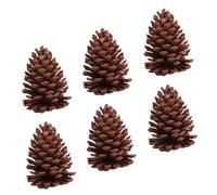 IMIKEYA 6pcs Pine Cone Decoration Christmas Ornament Decoration Ornament Christmas Decor Photo Props Pine Cones