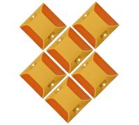 IMIKEYA 6pcs Plastic Reflective Road Reflectors Raised Design Easy Installation Yellow Road Reflectors for Driveway Safety and Night Visibility