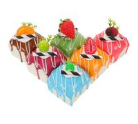 IMIKEYA 6pcs Realistic Artificial Cake Model Portable Washable Fake Fruit Cream Cake Props for Home Kitchen Bakery Display Versatile Dessert Decoration for Photography and Event Staging